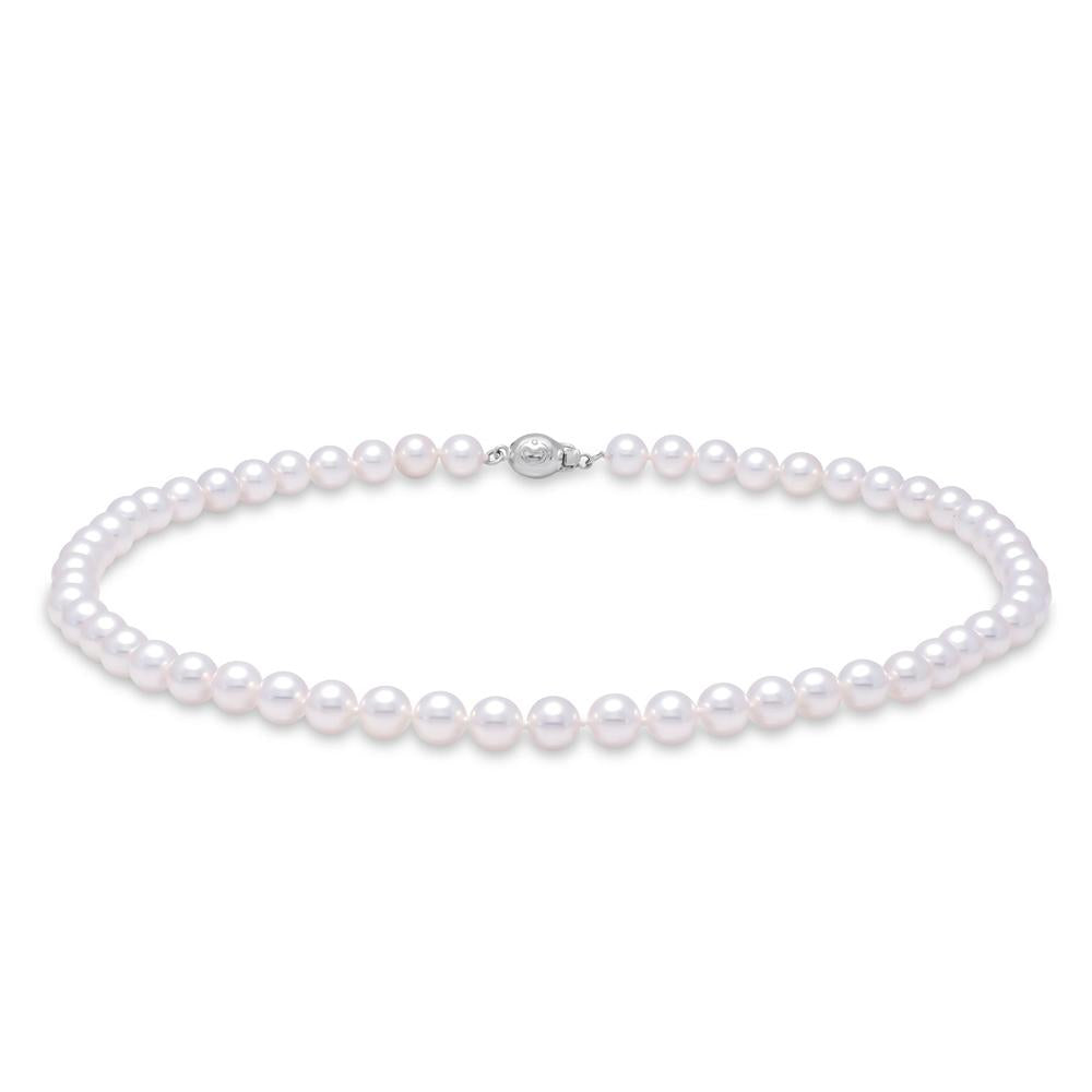 4-4.5mm 18" akoya pearl strand necklace 4045-18-a+w