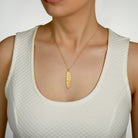 4167 - 14kt special engraving diamond feather necklace