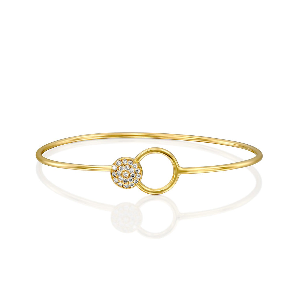 5690 - 14kt yellow gold pave diamond bracelet