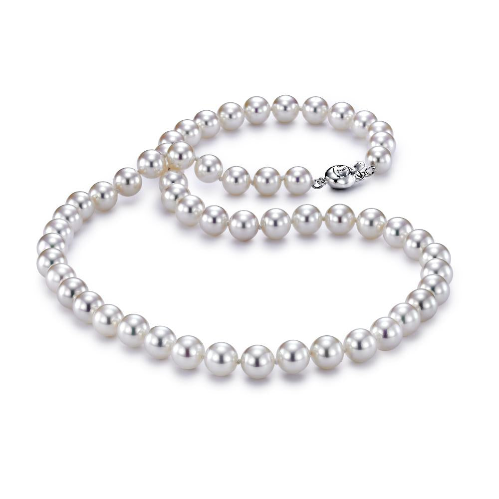 6mm 18" akoya pearl strand necklace 6065-18-a+w