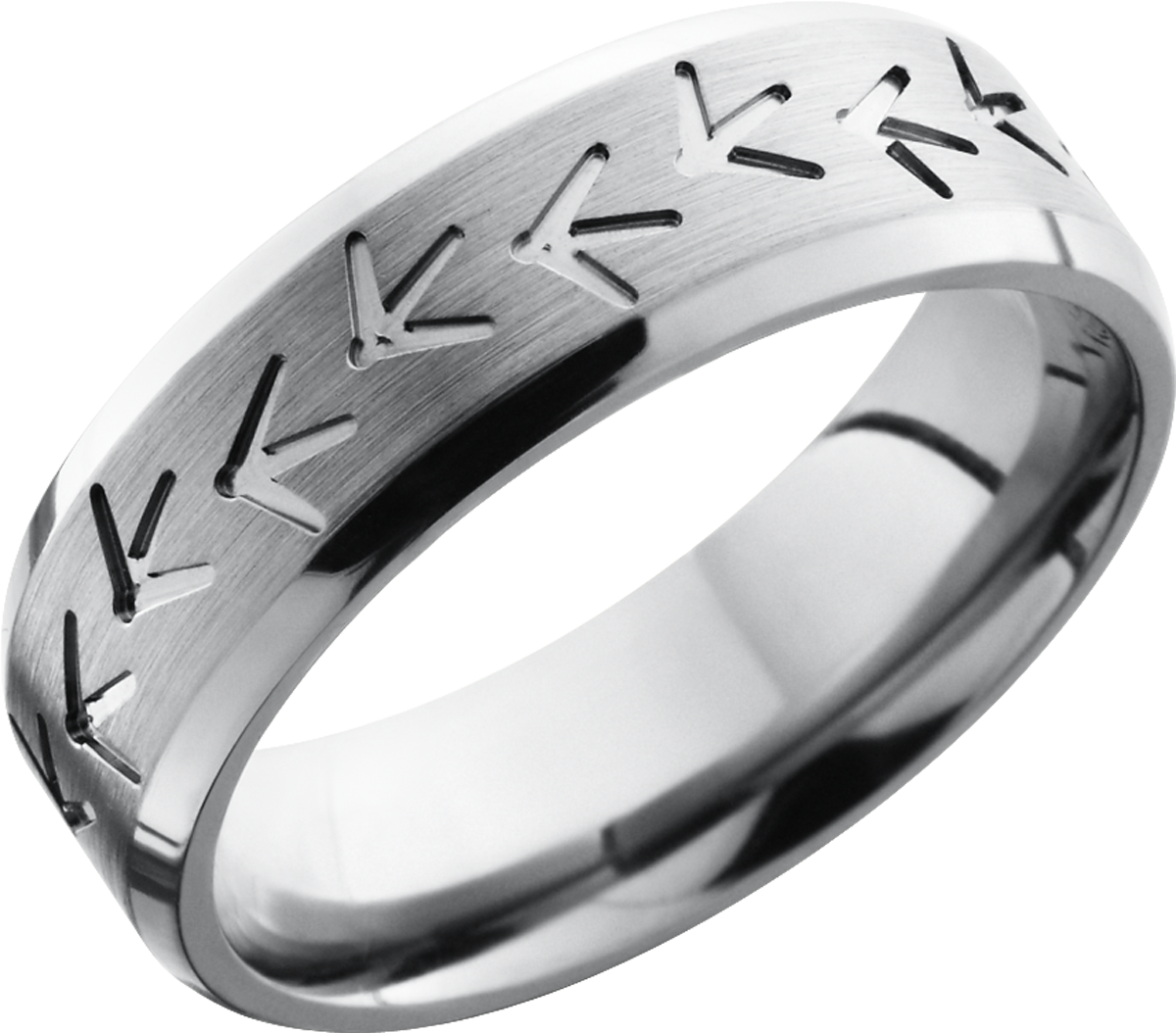 lashbrook titanium collection titanium 7mm beveled band