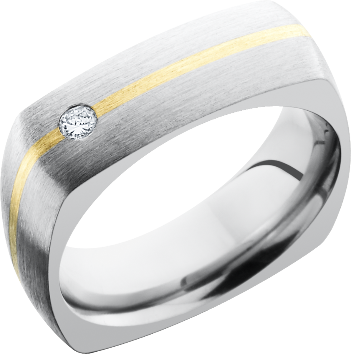 lashbrook titanium collection titanium 7mm domed square band