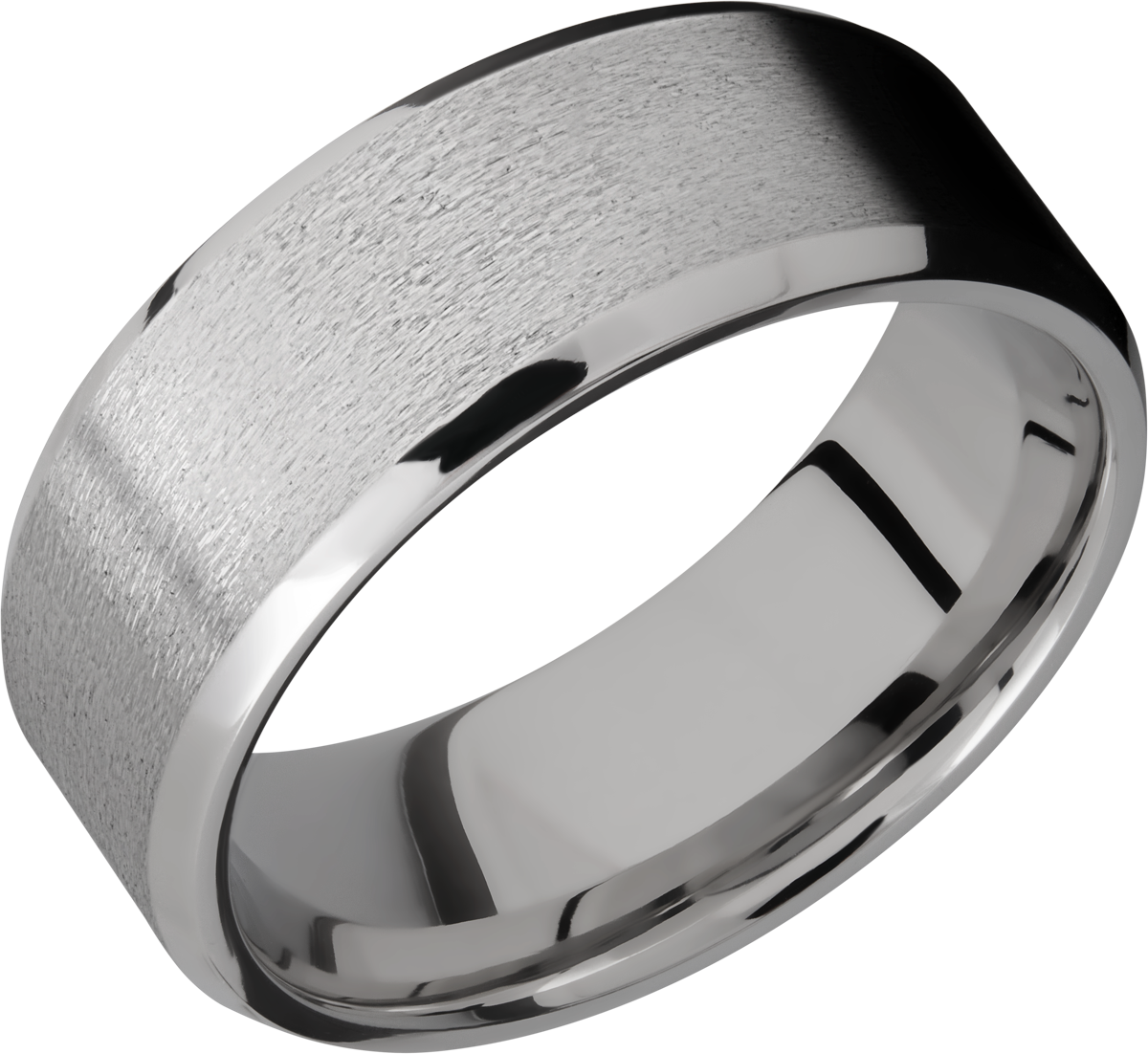 lashbrook titanium collection titanium 8mm beveled band