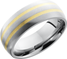 lashbrook titanium collection titanium 8mm domed band