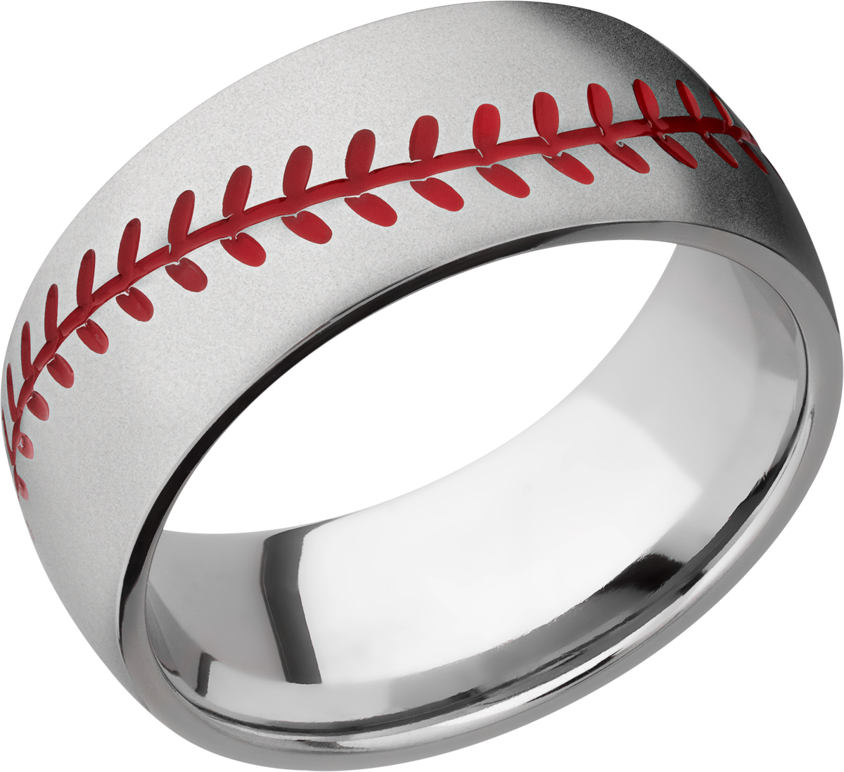 lashbrook titanium collection titanium 8mm domed band