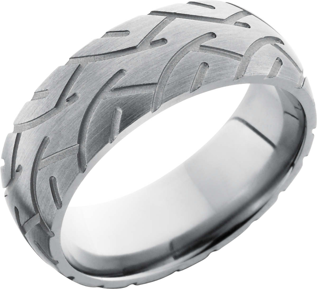 lashbrook titanium collection titanium 8mm domed band