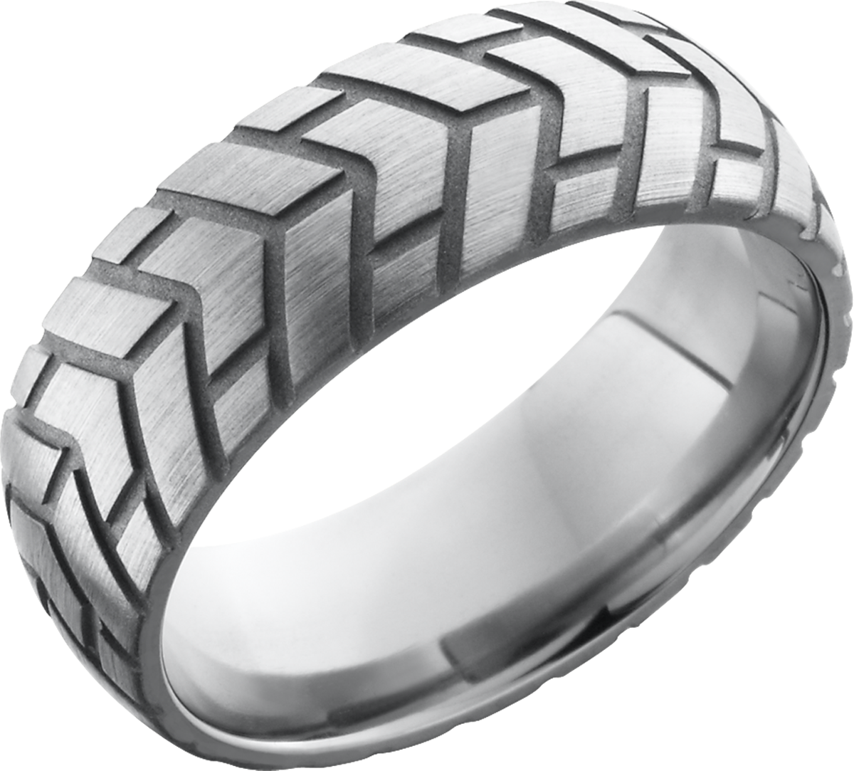 lashbrook titanium collection titanium 8mm domed band