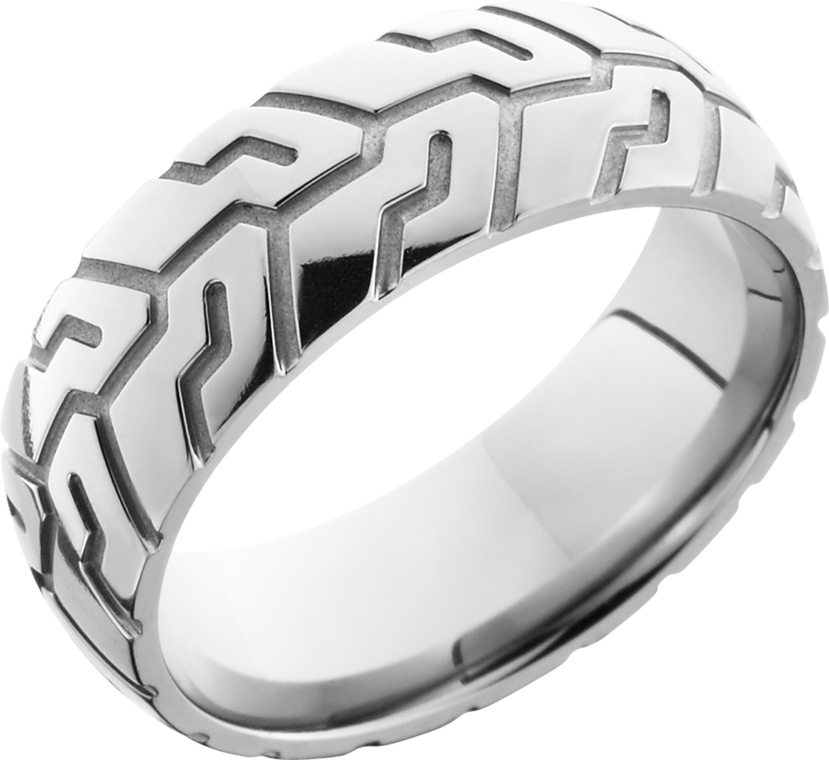 lashbrook titanium collection titanium 8mm domed band