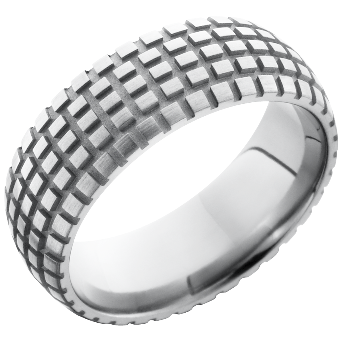 lashbrook titanium collection titanium 8mm domed band