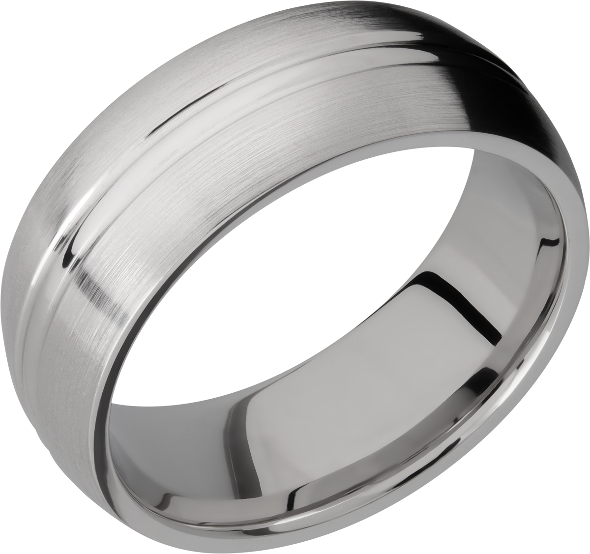 lashbrook titanium collection titanium 8mm domed band