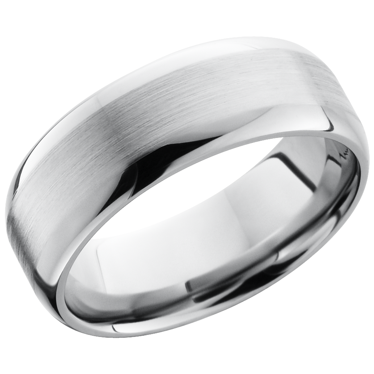 lashbrook titanium collection titanium 8mm domed band