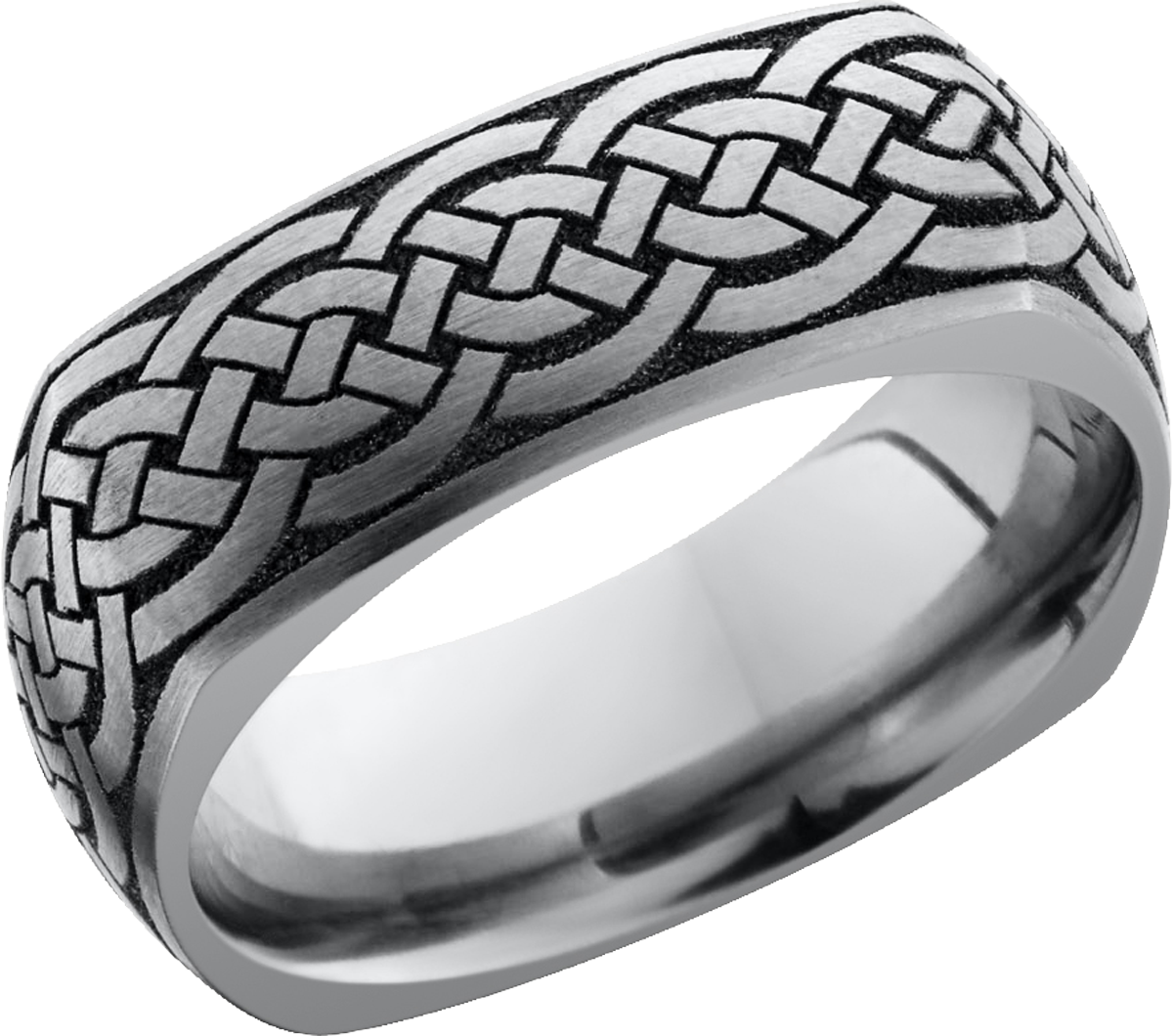 lashbrook titanium collection titanium 8mm domed square band