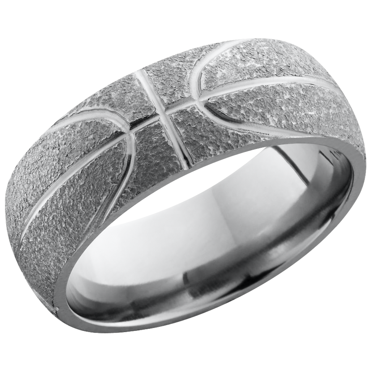 lashbrook titanium collection titanium 8mm domed band