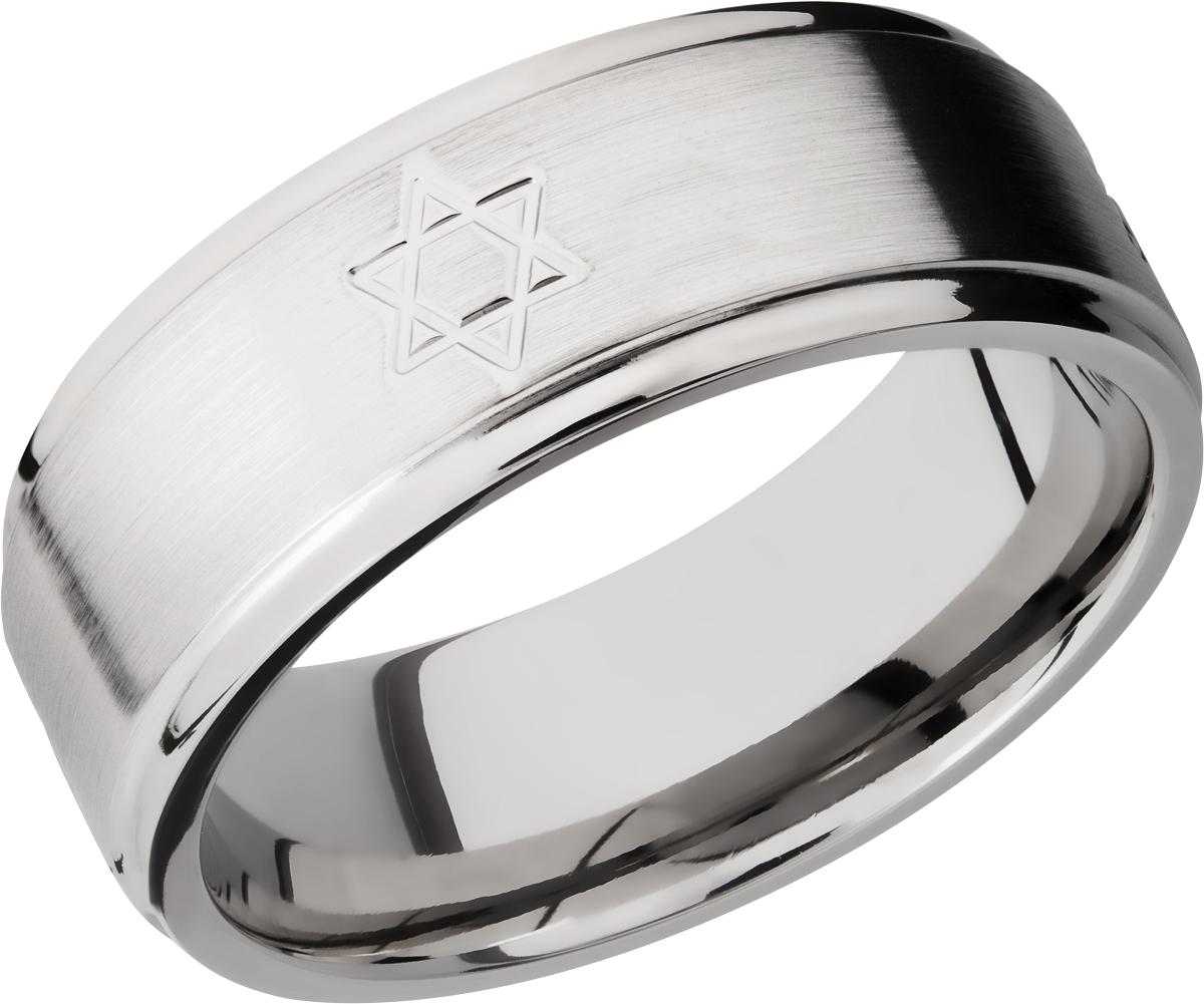 lashbrook titanium collection titanium 8mm flat band