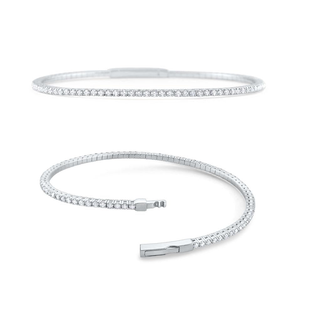 b8379 kc design 14k gold flexible bangle bracelet