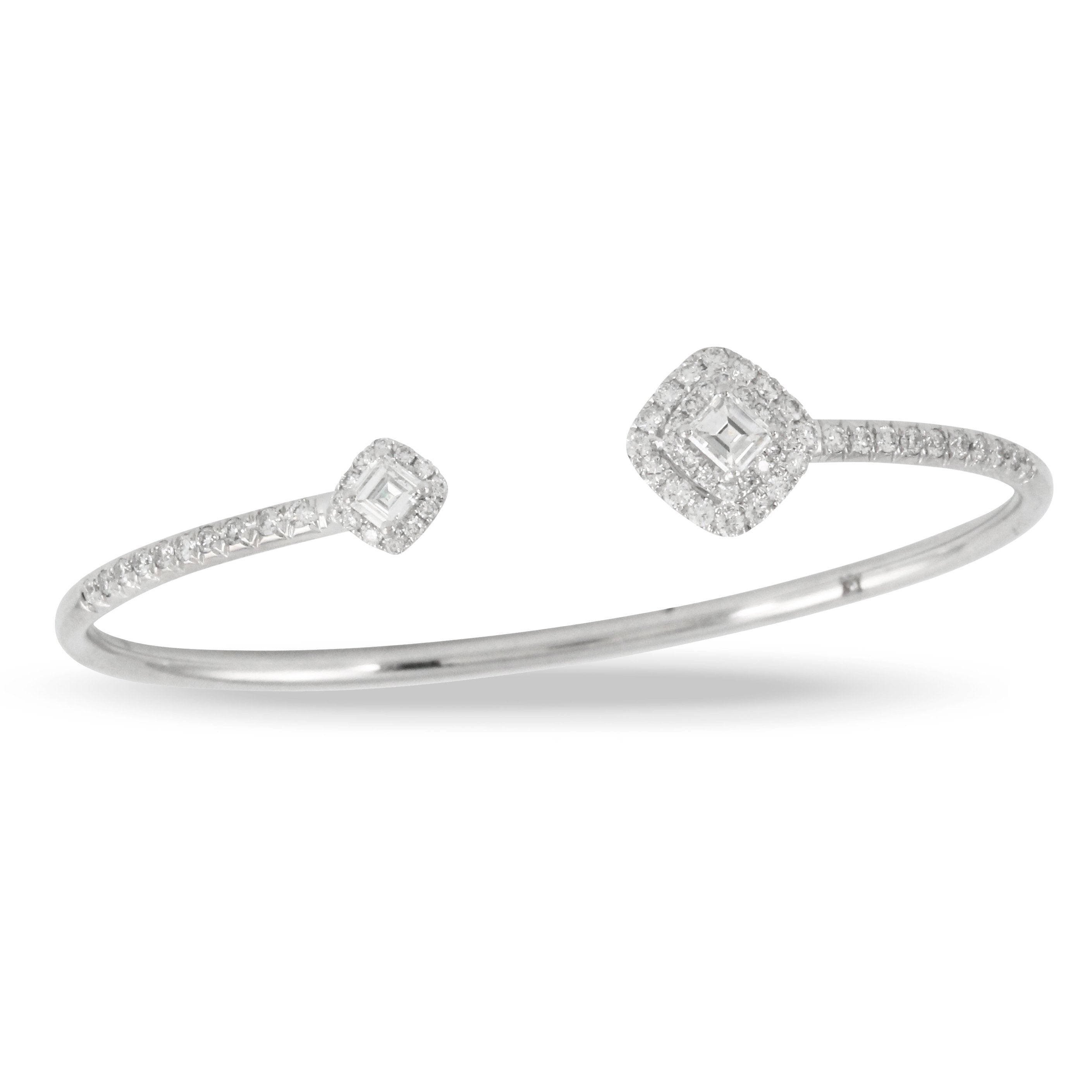 doves diamond fashion collection 18k white gold diamond bangle B9162