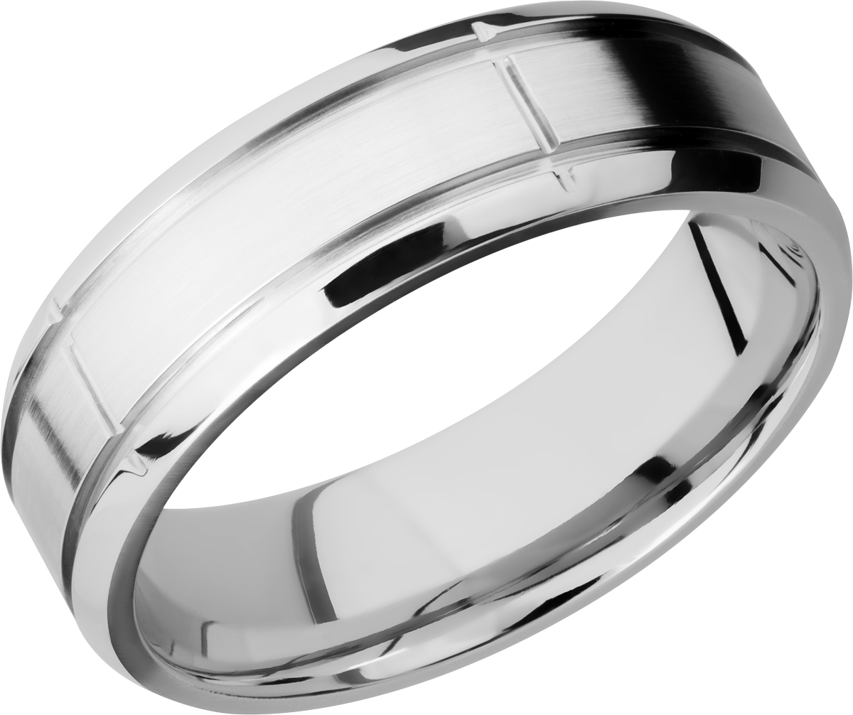 lashbrook cobalt chrome 7mm beveled band