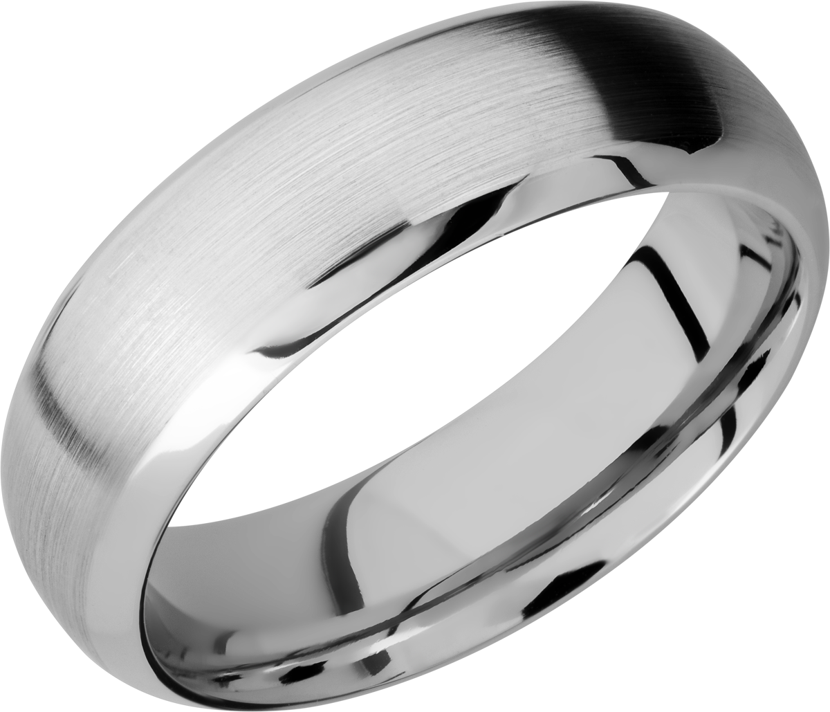 lashbrook classic cobalt chrome 7mm domed beveled band