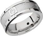 lashbrook meteorite cobalt chrome 8mm beveled band