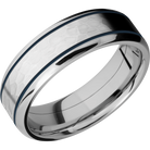 Cobalt Chrome Wedding Band With Hammer & Polish Finish