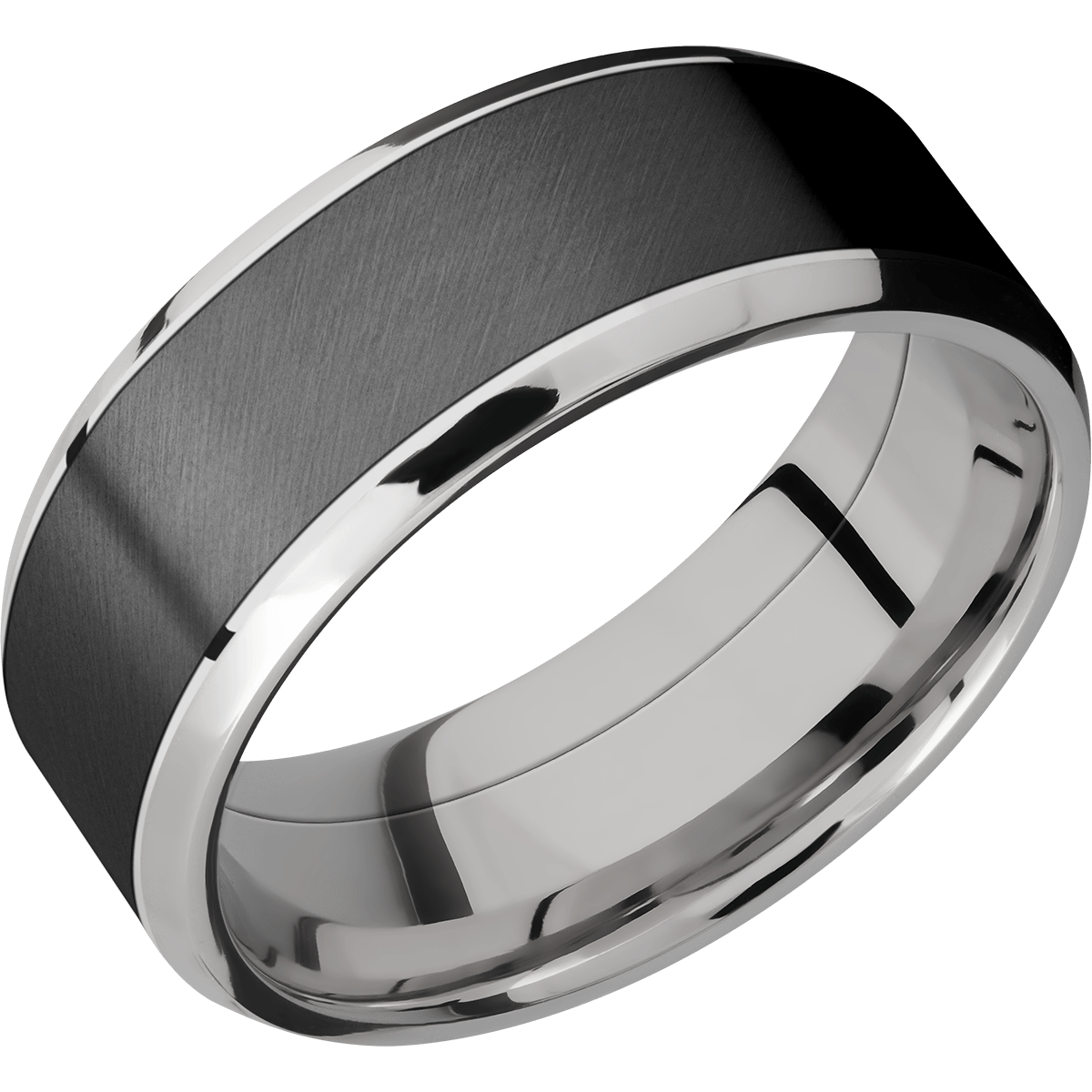 Black chrome wedding band deals