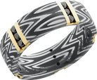 lashbrook damascus handmade 7mm zebra damascus steel band