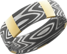 lashbrook damascus handmade 7mm zebra damascus steel band