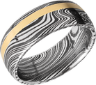 lashbrook damascus handmade 8mm marble damascus steel domed band