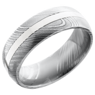 lashbrook damascus handmade 8mm damascus steel domed band