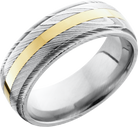 lashbrook damascus handmade 8mm damascus steel domed band