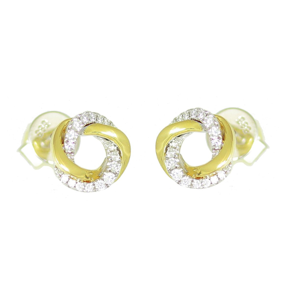 frederic sage diamond studs yellow gold earrings e2242-yw stud earrings