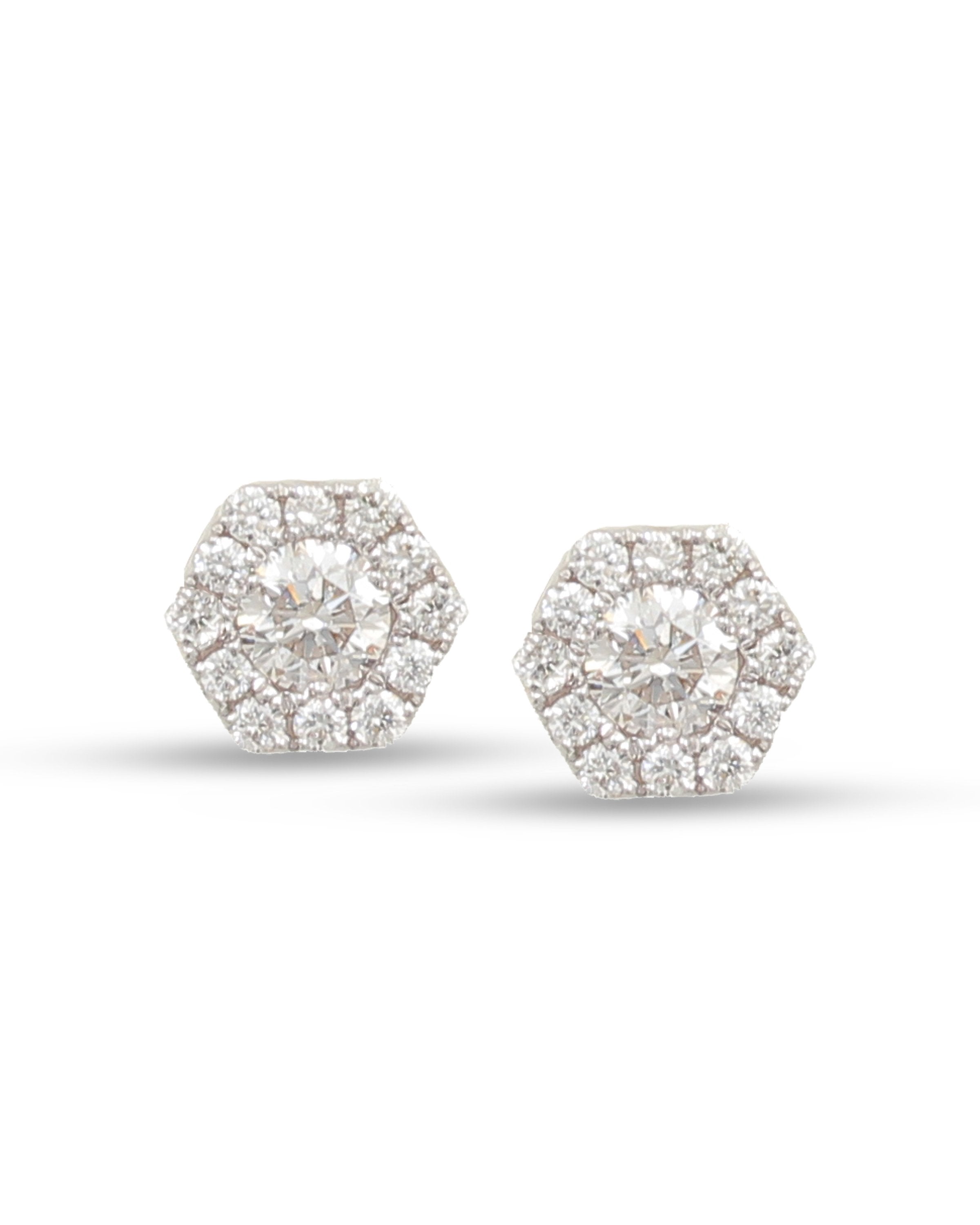 frederic sage diamond studs white gold earrings e2307-w diamond earrings