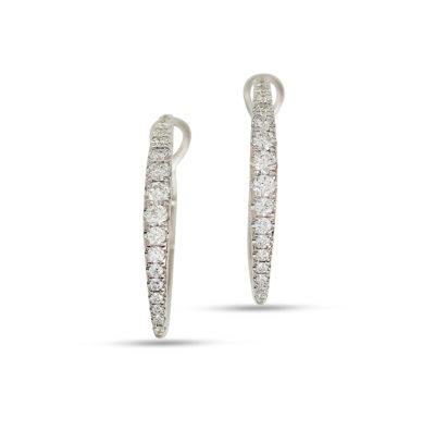 frederic sage diamond hoops yellow gold earrings e2429-w marquise hoop earrings
