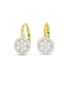 frederic sage diamond yellow gold earrings e2460-yw diamond cluster drop earrings