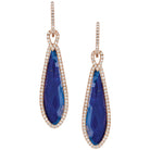 doves royal lapis collection 18k rose gold diamond earring E5917LP