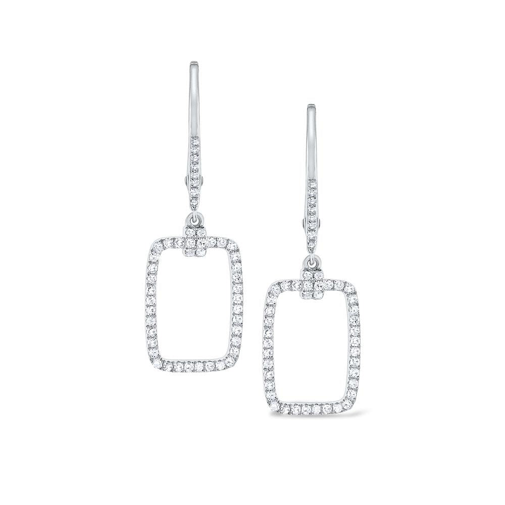 e5922 kc design diamond rectangular frame earrings set in 14 kt. gold