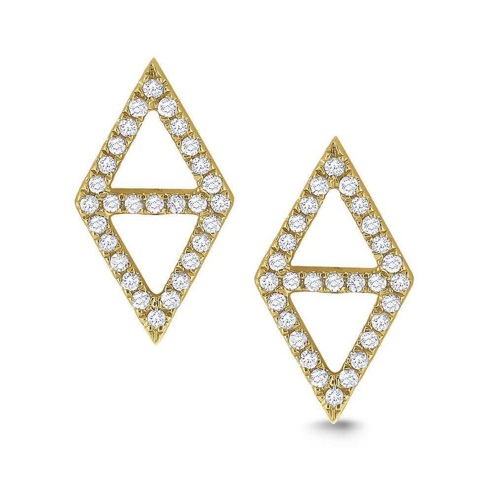 e6165 kc design diamond geometric stud earrings set in 14 kt. gold