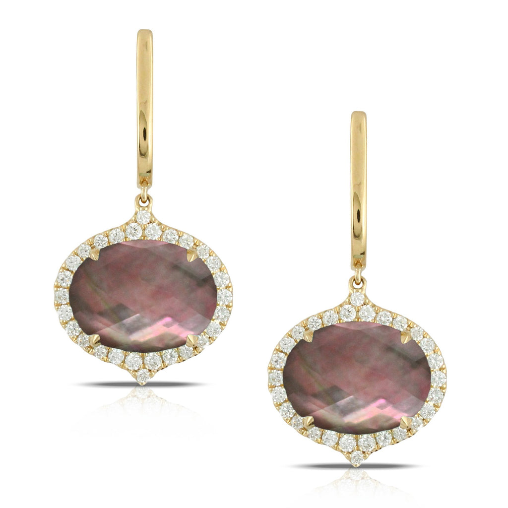 doves luna collection 18k yellow gold diamond earring E6232MP-1