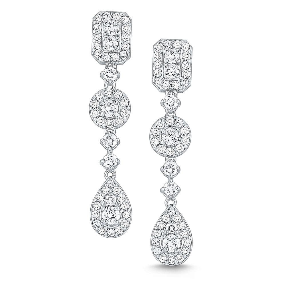 Designer diamond drop earrings Clearance