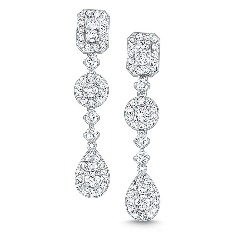 e6456 kc design diamond drop earrings set in 14 kt. gold