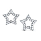 e6481 kc design diamond star stud earrings set in 14 kt. gold