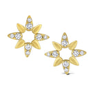 e6506 kc design diamond star stud earrings set in 14 kt. gold