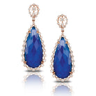 doves royal lapis collection 18k rose gold diamond earring E6566LP