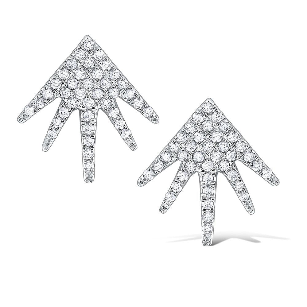 e6566 kc design diamond flare earrings set in 14 kt. gold