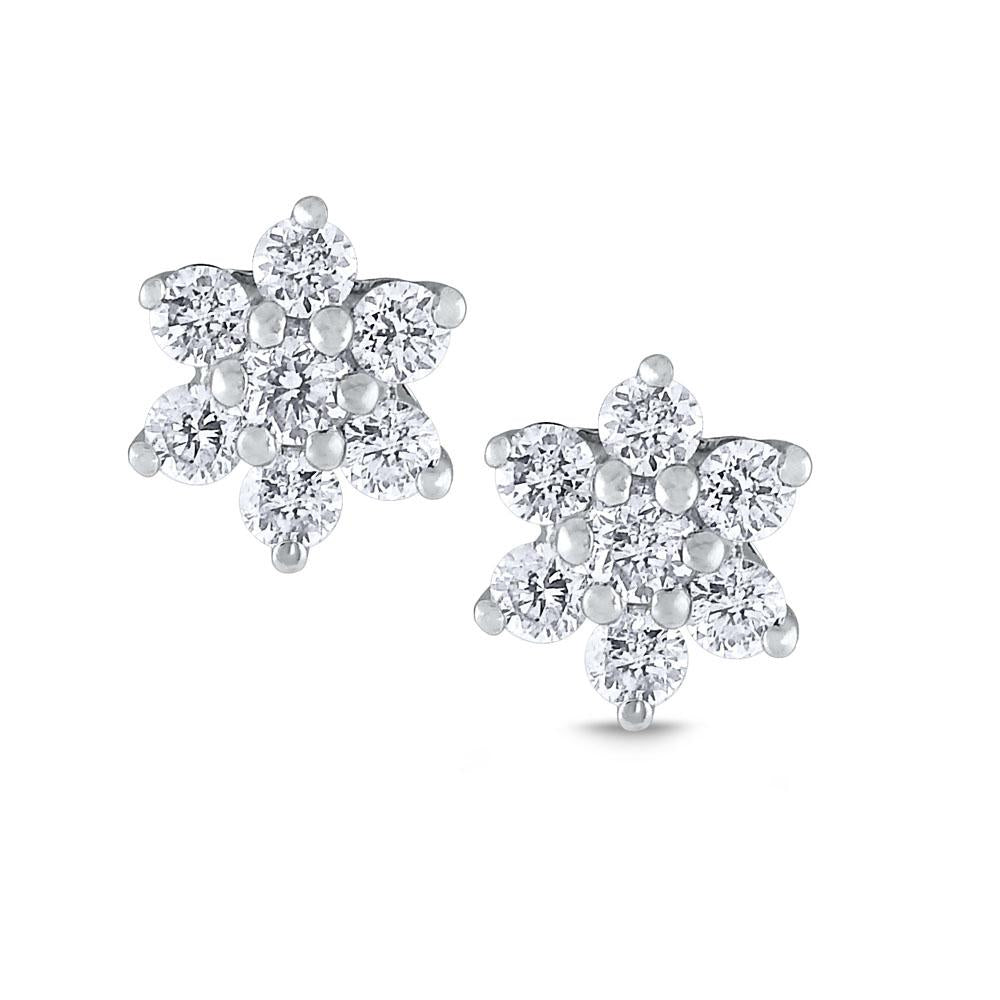 e6567 kc design diamond star stud earrings set in 14 kt. gold