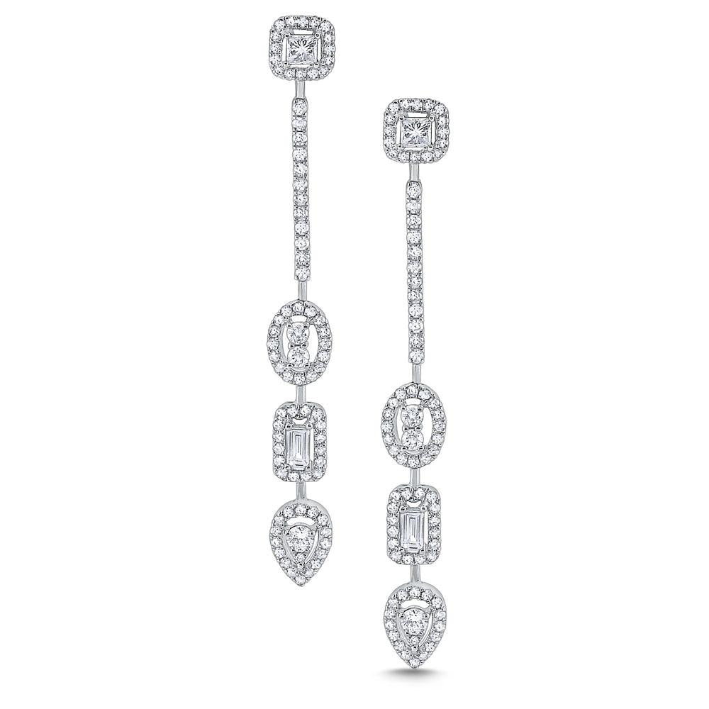 e6596 kc design diamond drop earrings set in 14 kt. gold