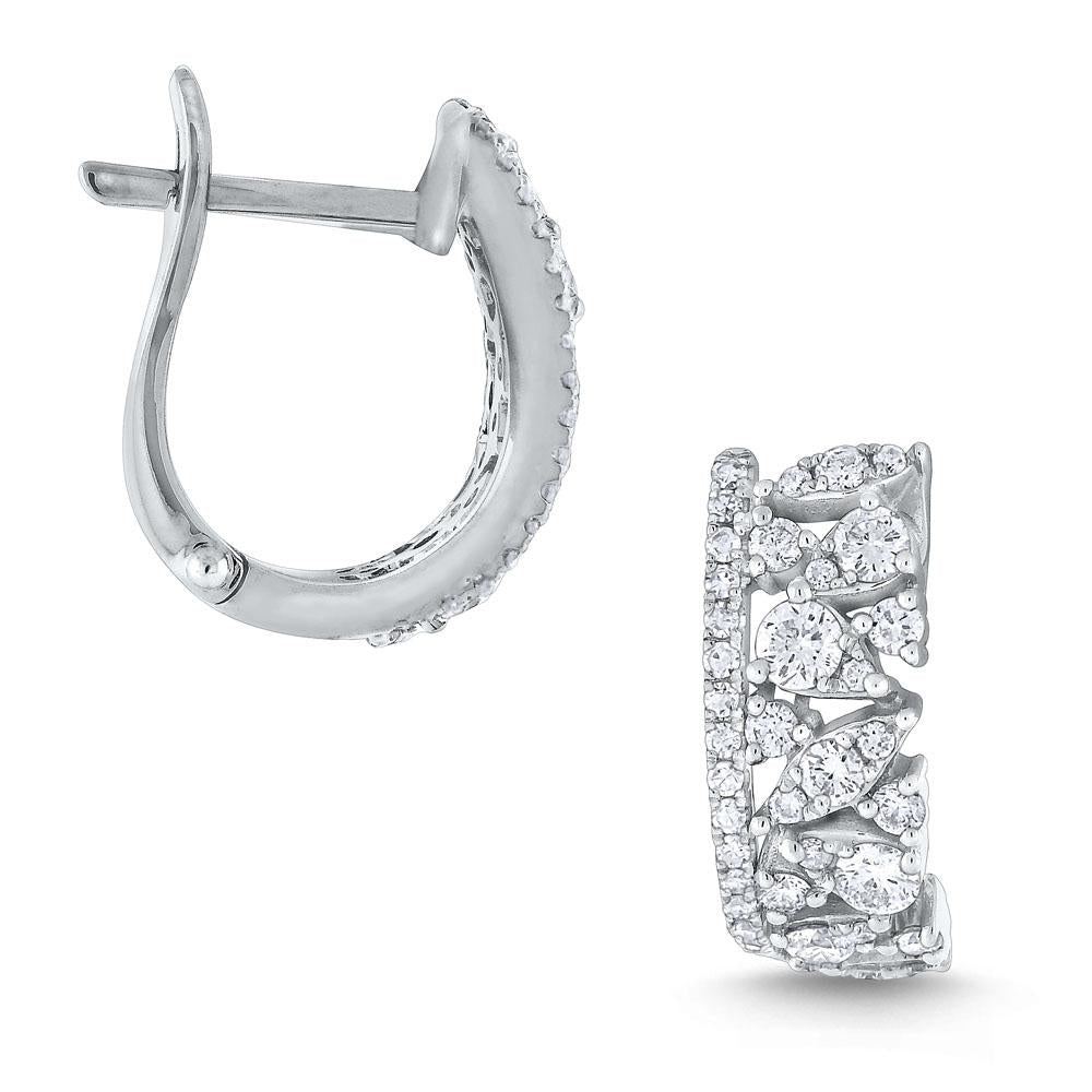 e7024 kc design diamond cascade hoop earrings set in 14 kt. gold