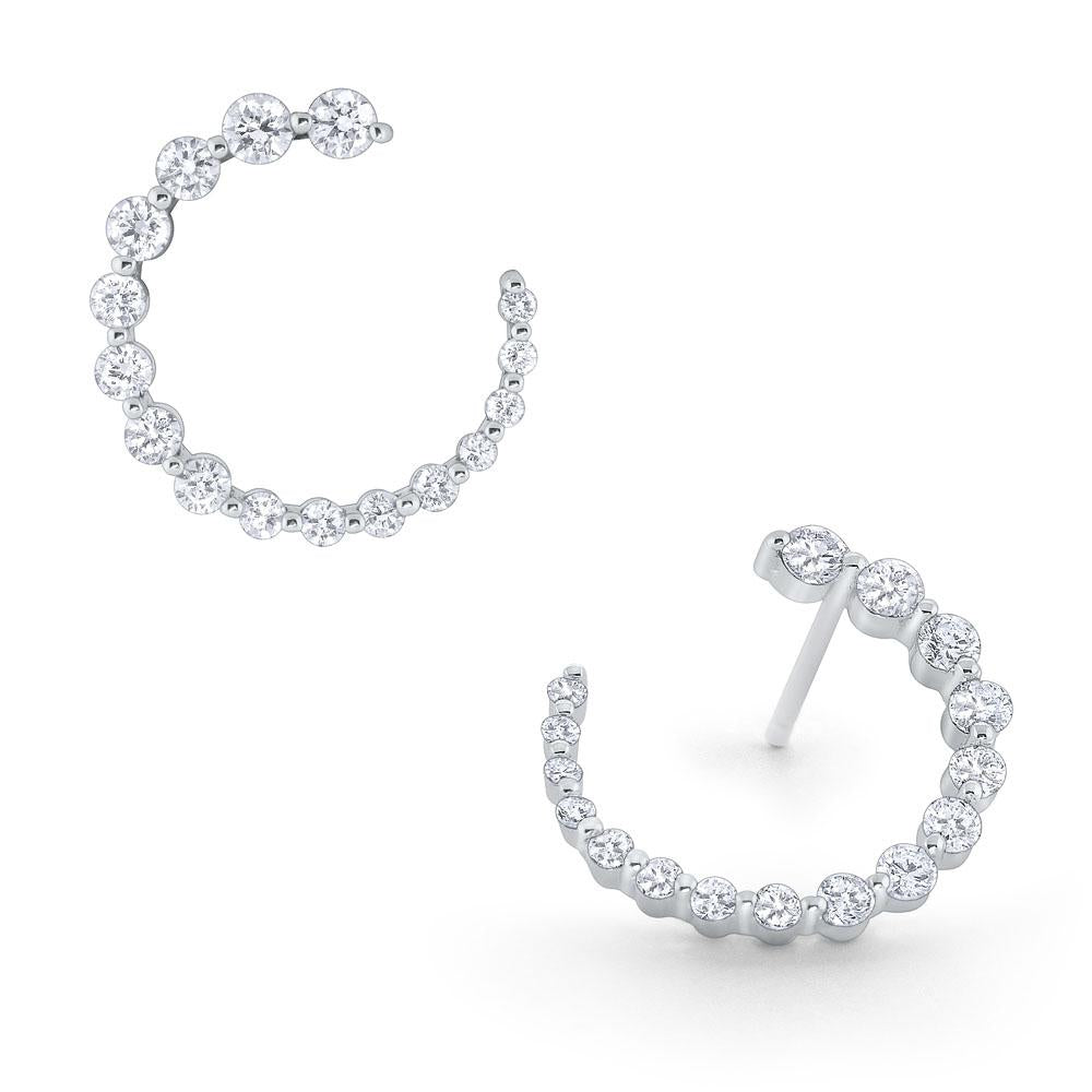 e7316 kc design 14k gold and graduated diamond spiral earrings