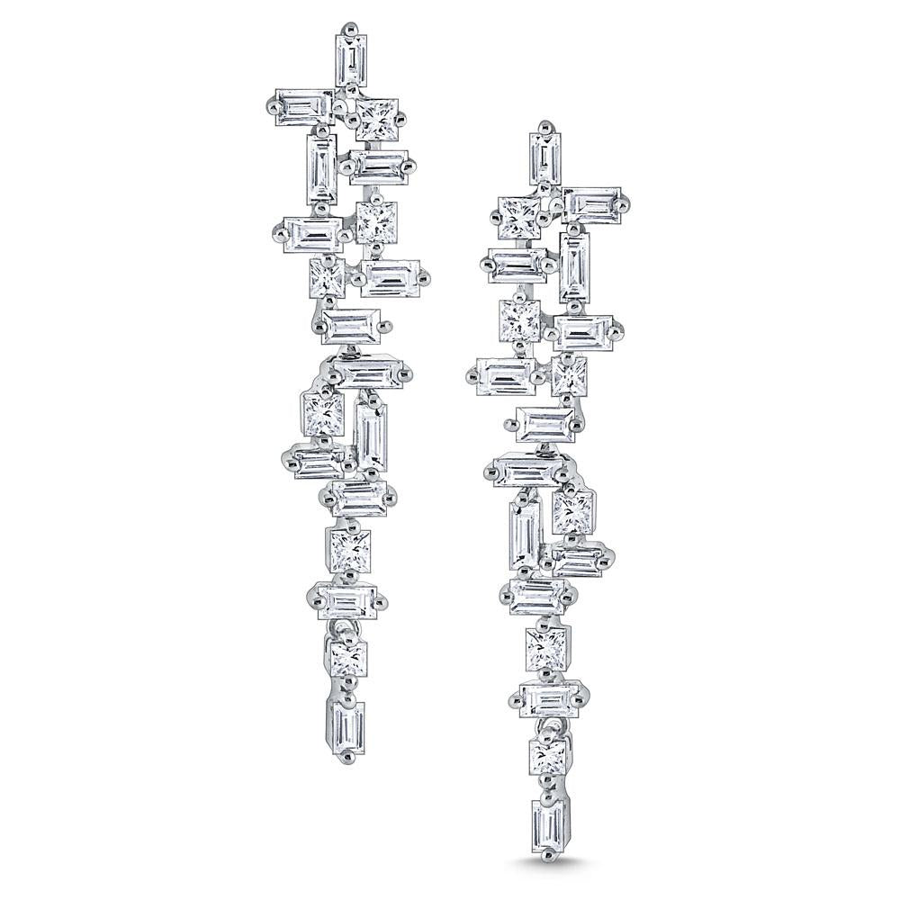 e7336 kc design diamond mosaic cascade earrings set in 14 kt. gold