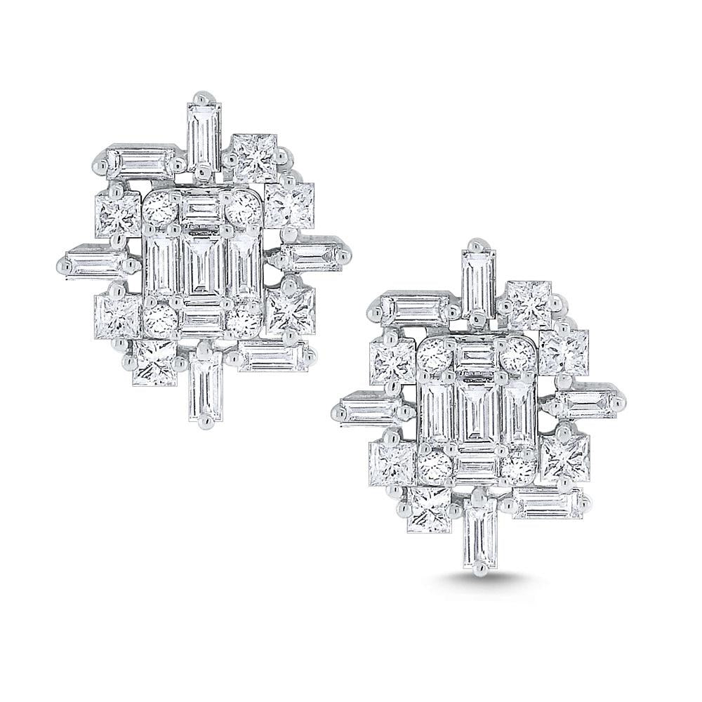 e7361 kc design diamond metropolis stud earrings set in 14 kt. gold